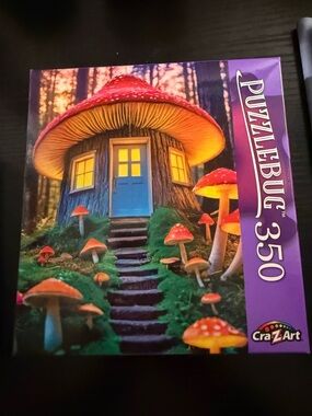 Cra-Z-Art PuzzleBug 350-Piece Mushroom House Jigsaw Puzzle - Purple